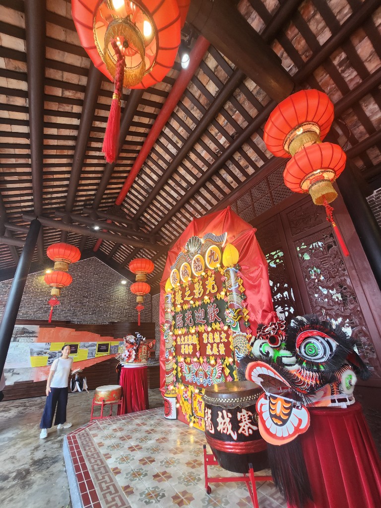 Traditional lion dance and cultural display